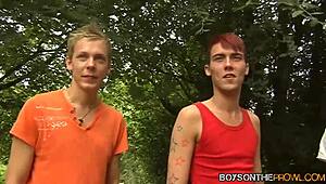 Wow, Mark Lloyd Gets Wild with Outdoor Cock Sucking with Friends!