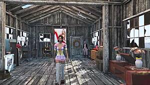 Fallout 4 character gets flirty in sexy home scene