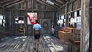 Fallout 4 character gets flirty in sexy home scene