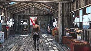 Fallout 4 character gets flirty in sexy home scene