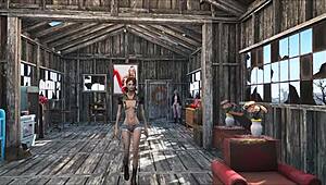 Fallout 4 character gets flirty in sexy home scene