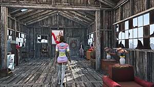 Fallout 4 character gets flirty in sexy home scene