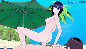 kanon shibuya and karin asaka have intense creampie sex in love live hentai.