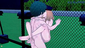 Camie Utsushimi, Itsuka Kendo, and Izuku Midoriya in wild My Hero Academia hentai creampie