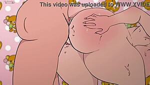 Huge tits and micropenis in anime parody with Sana Sunamiya