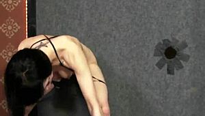 man, this noir babe handles a huge black cock at gloryhole!