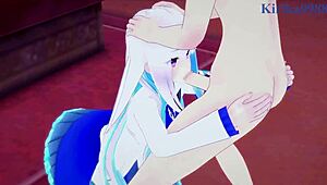 Lize Helesta and Hyakumantenbara Salome in Wild Vtuber Hentai Sex