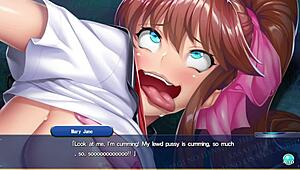 Asian heroine gangbang in wild Japanese 3some game, wow!