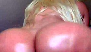 Blonde Latina with Huge Oiled Tits Twerks Massive Buttocks