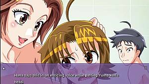 omg my neighbor gets a handjob from my wife in hana ntr game 3 😱