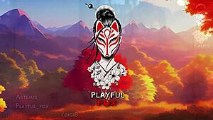 artemis 1 playful fox enjoys adult vn, oops i meant... playing hard!