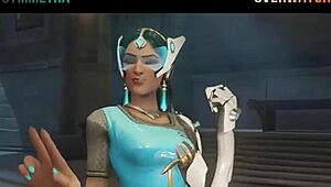 symmetra redux gets naughty in a wild perv garden hentai scene