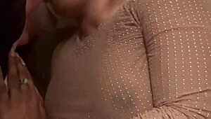 In the bedroom, the amateur ebony girl next door bends over for sucking and fucking her neighbors