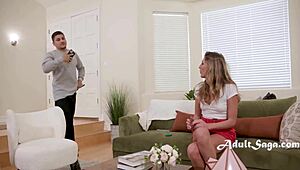 victors curious fingers find addisons remote control vibrator, oops wrong button