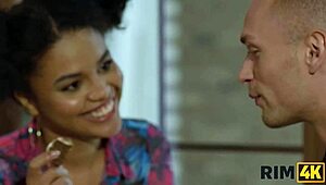 rim4k teases with brunette goddess rimjob release