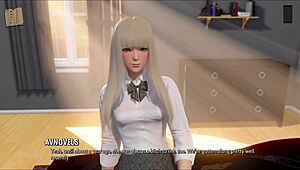 ripples game with mature teen in 3d, clothes ripped