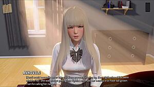 ripples game with mature teen in 3d, clothes ripped