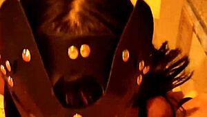 Suggestive Latina Housewife Teases in Cute Costume Close-Up