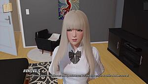ripples game with mature teen in 3d, clothes ripped