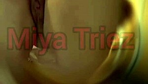 miya triez does a hot strip tease for fans