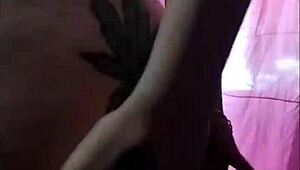 Suggestive Latina Housewife Teases in Cute Costume Close-Up