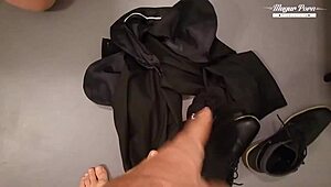 Cassie Fire sneaks over for a wild fuck at my place.