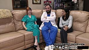 damn, freshman Ditria Rose gets forced Hitachi orgasm in latex!