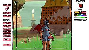 Daggan Pink Hentai Game Ep 1 with Outdoor Futanari Orgy Action