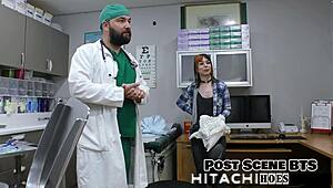 damn, freshman Ditria Rose gets forced Hitachi orgasm in latex!