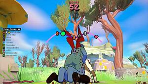 Daggan Pink Hentai Game Ep 1 with Outdoor Futanari Orgy Action