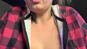 I can't believe it, almost got kicked outta gym for my outfit, they got so turned on seein my hard tits bouncin