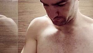 i trim my sweaty hairy armpits chest and arms after the gym to prepare for a photoshoot next week behind the scenes