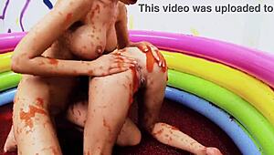 Sapphic Tale of Blonde Sluts Lou Lou and Christine Love Licking Pussy