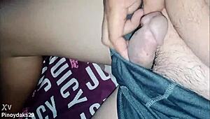Just giving a quick handjob to my cute hairy cock today