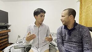 disabled stud with huge dick tears into his buddy’s tight ass