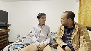 disabled stud with huge dick tears into his buddy’s tight ass