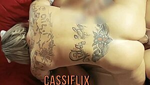 I Love Watching This Tattooed Bunny Girl Ride with a Carrot in Her Pussy