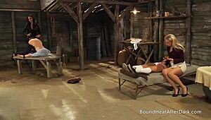 homecoming mistress picks busty natural teens for wild domination play at private lair