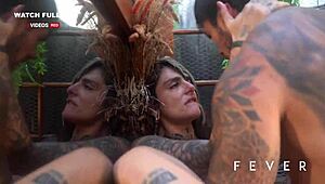 Dread hot and valentin's latina couple orgasm in ofuro