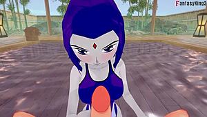 Raven Bikini Blowjob Titans Full FantasyKing3! 🔥