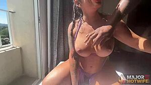 busty milf monica santhiago takes rome major deep in her wet pussy.