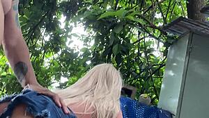 Blonde Latina in lingerie gives her ass to stepdad with a sex toy. It’s pure anal action.