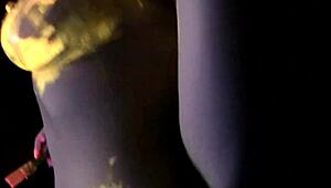 busty natasha nice black light video shoot