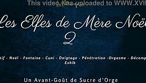 les elfes de mère noël get wild with french dirty talk and squirting 💦