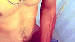 Hot bathroom solo with Brazilian amateur exhibitionist