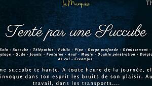 Tempted by French Succubus with Dirty Public Anal Talk