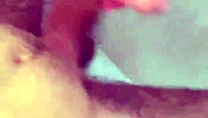 Hot bathroom solo with Brazilian amateur exhibitionist