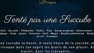 Tempted by French Succubus with Dirty Public Anal Talk