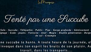 Tempted by French Succubus with Dirty Public Anal Talk