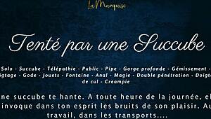 Tempted by French Succubus with Dirty Public Anal Talk